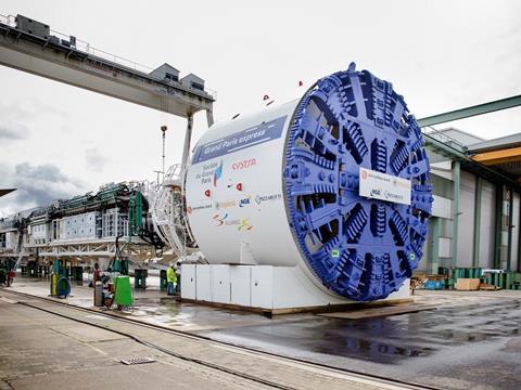 The first Grand Paris Express tunnel boring machine was officially launched on February 3 at Champigny-sur-Marne.