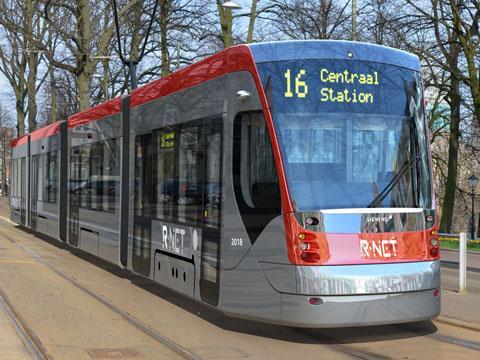 Impression of Siemens Avenio tram for Den Haag.