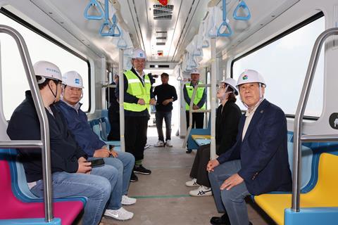 Busan Yangsan Line rubber-tyred light metro vehicle (image Yangsan municipality) (3)