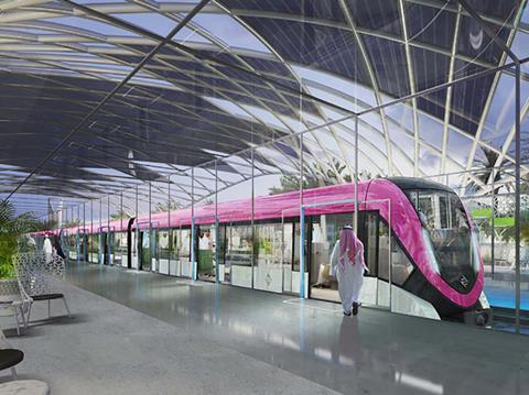 Riyadh metro Alstom train