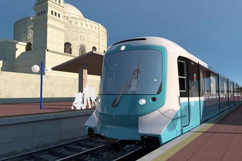 Cairo metro Line 1 Alstom Metropolis train impression