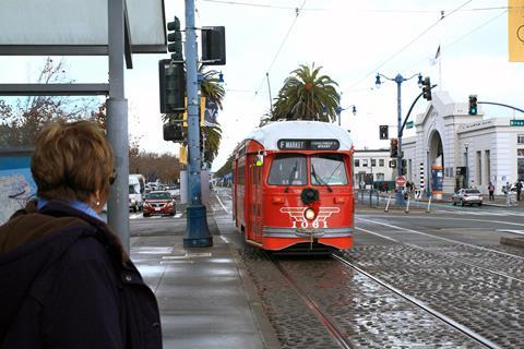 San Francisco F line PCC - 12-4-14 - Lustig