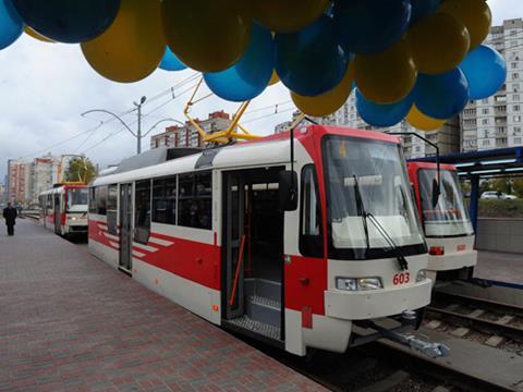 Prime Minister Mykola Azarov officially reopened the Kyiv fast tram line on October 24.