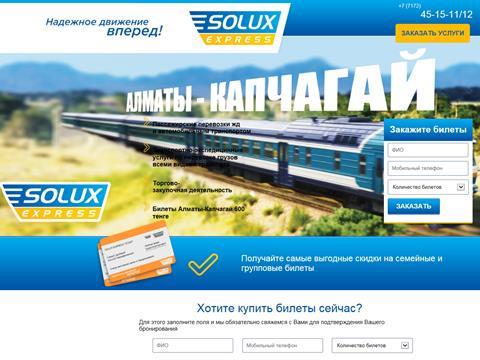 Solux Express tickets can be purchased online or at stations.