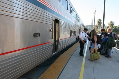 US passenger train.