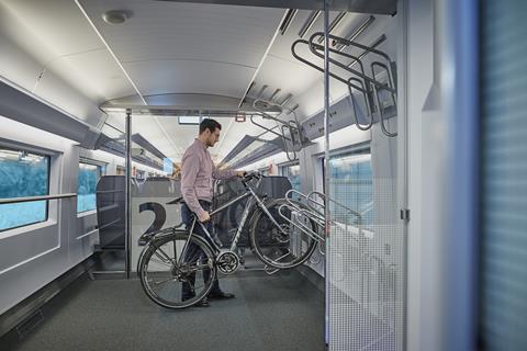 Siemens Mobility ICE3neo interior bicycle