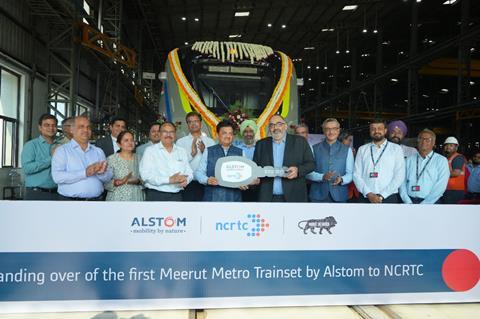 Meerut Metro train handover (Photo NCRTC)