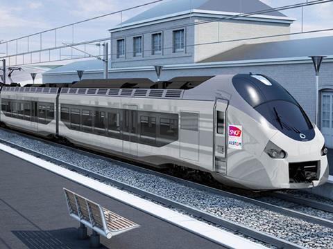 Impression of Alstom EMU for SNCF TER services.