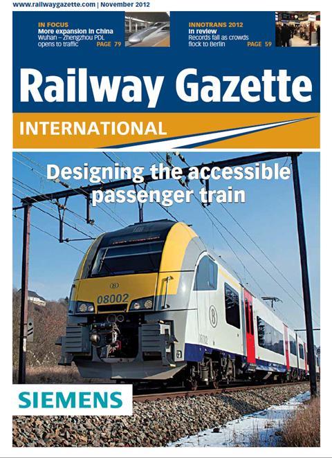 Railway Gazette International, November 2012 issue.