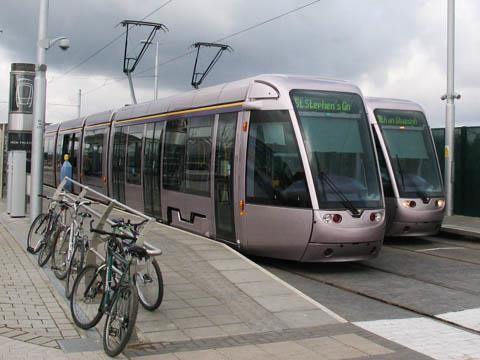 Dublin Luas trams.