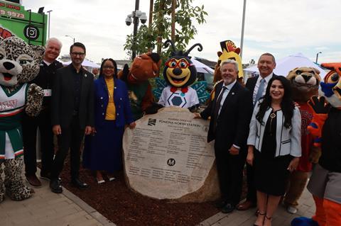A Line extension plaque (Photo Metro Gold Line Foothill Extension Construction Authority)