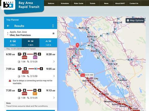 Bay Area Rapid Transit has worked with HaCon to develop BART Trip Planner web, iOS and Android apps for multimodal door-to-door journey planning in the San Francisco Bay Area.