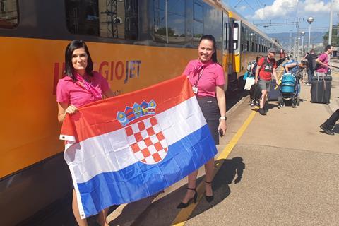 RegioJet’s first overnight train from Praha to Rijeka arrived in the Croatian port city on July 1.