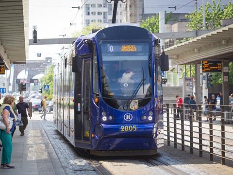 Modertrans has supplied Moderus Beta trams to cities including Wroclaw.