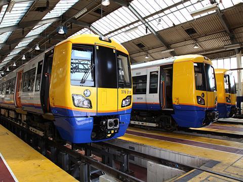 London Overground EMUs.