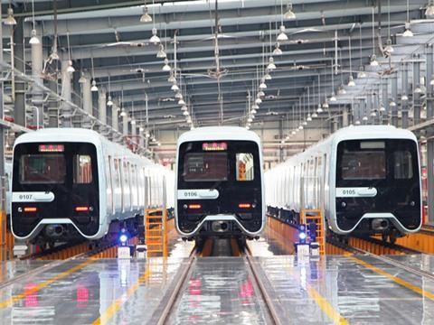 Harbin metro Line 1 uses a fleet of 17 six-car trainsets.