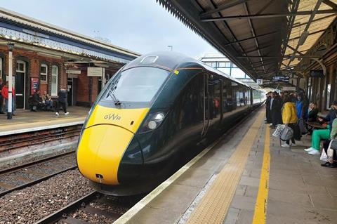 GWR Hitachi train at Truro