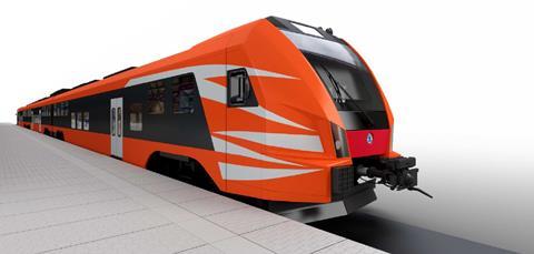 Škoda’s initial design concept for the Elron EMUs; the final design will differ.