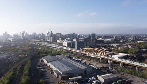 'Bellingham' bridge bringing HS2 trains into Birmingham-full