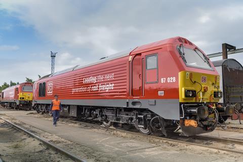 DB Cargo UK has successfully tested the use of 100% renewable hydrotreated vegetable oil to fuel a Class 67 diesel locomotive