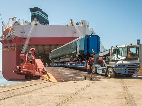 The first of three pre-series Class 802 trainsets being built at Hiatchi's Kasado plant for Great Western Railway arrived in the UK on June 17.