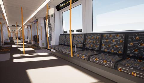 Tyne & Wear Metro Stadler train interior impression (3)