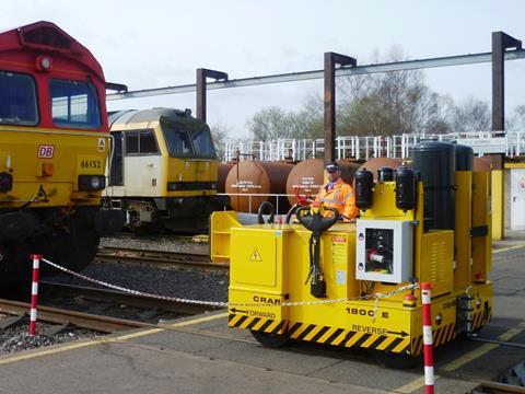 DB Schenker Rail UK is using Zephir 1800e Crab battery machines instead of diesel shunting locomotives at its Toton and Crewe depots.