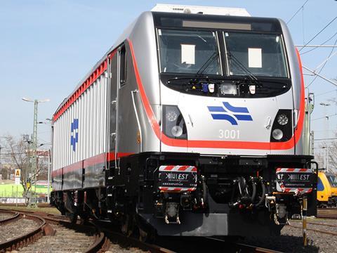 The first of 62 Traxx AC electric locomotives for Israel Railways is on test at Bombardier Transportation's Kassel factory.