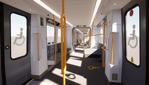 Tyne & Wear Metro Stadler train interior impression (2)