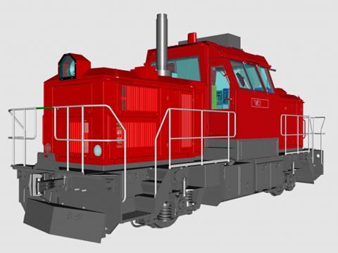 Impression of CZ Loko TME3 diesel shunting locomotive for Belarus Railways.