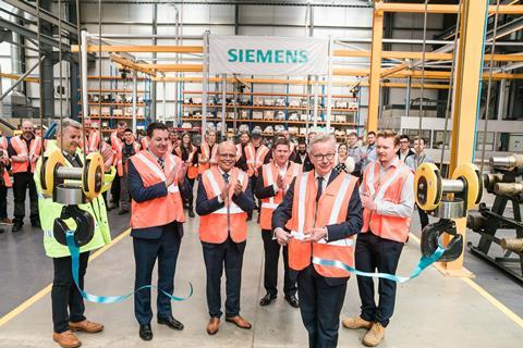 Siemens Goole components site ribbon cutting