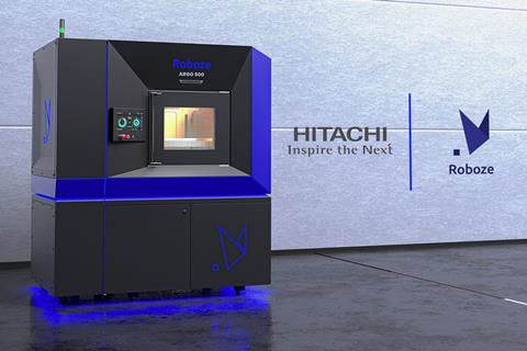 Roboze 3d printing machine (Photo Hitachi)