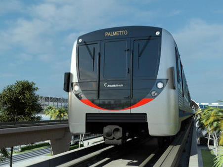 Impression of new AnsaldoBreda train for Miami Metrorail.