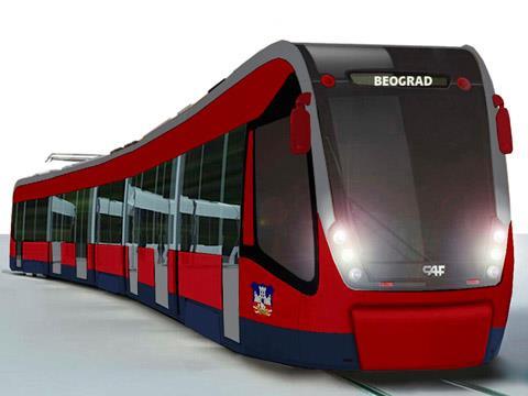 Impression of CAF tram for Beograd.