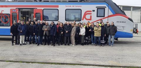 Foggia local train operator Ferrovie del Gargano has taken delivery of the first of four three-car Pop electric multiple-units.