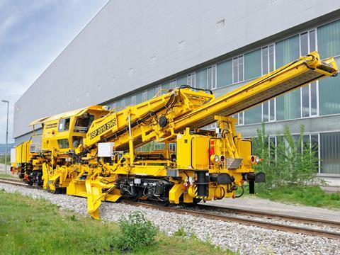 Plasser & Theurer USP 2010 SWS-U universal ballast distribution and profiling machine.