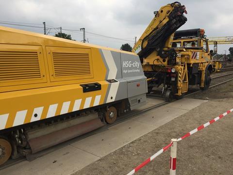 Vossloh Rail Systems’ HSG-city high speed grinding unit is to be trialled on the national rail network later this year in conjunction with the i-Lena noise reduction research project.