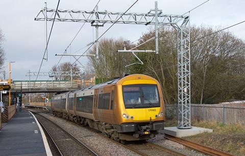 EMUs replaced DMUs on the Chase Line following the completion of electrification in early 2019. Photo: Tony Miles