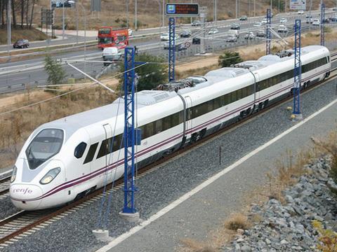 CAF Oaris high speed train on test in Spain.