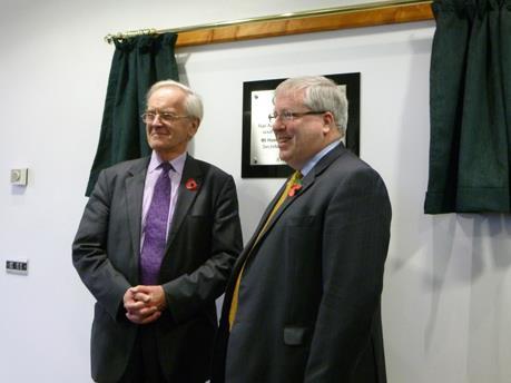 Transport Secretary Patrick McLoughlin and Lord Cullen opened the new premises of the UK's Rail Accident Investigation Branch.