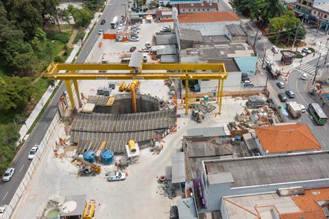 São Paulo Line 6 construction works aerial view (Photo: Concessionária Linha Universidade)