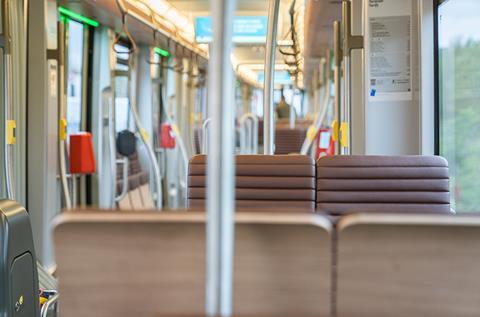Brussels Alstom Flexity tram seats