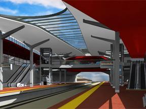 Impression of the future Butler station.