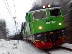 Green Cargo freight train.