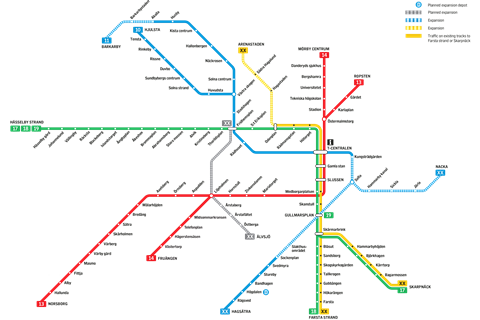 se Stockholm metro expansion programme map