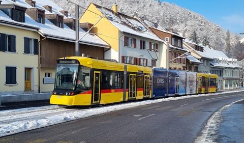 Waldenburg tram at Oberdorf (Photo: Lorenz Degen)