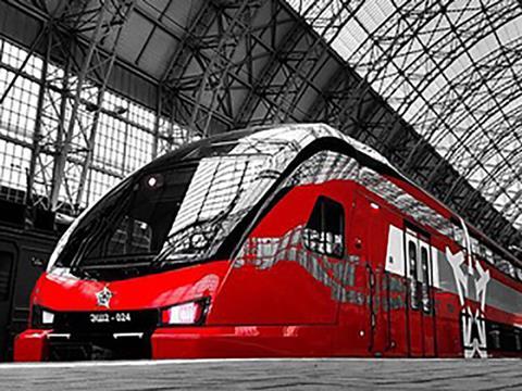 Aeroexpress has put its Stadler Kiss double-deck electric multiple-units into revenue service (Photo: Aeroexpress).