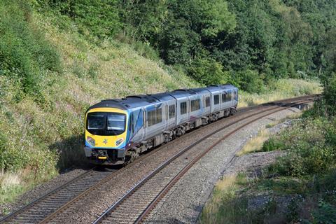 gb Transpennine Express Class 185 between Stalybridge and Huddersfield (Tony Miles)