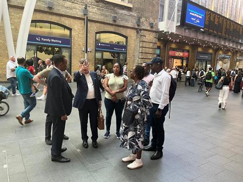 Kenyan delegation visits London King's Cross station (Photo KRC)