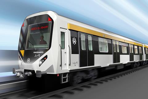 Impression of Mitsubishi and Kinki Sharyo train for Phase 1 of Cairo metro Line 4